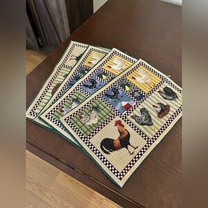 Croft & borrow vintage rooster placemats – four
